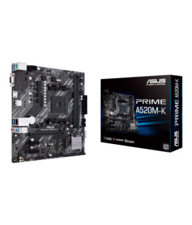 Asus | PRIME A520M-K | Processor family AMD | Processor socket AM4 | DDR4 | Memory slots 2 | Supported hard disk drive interfac