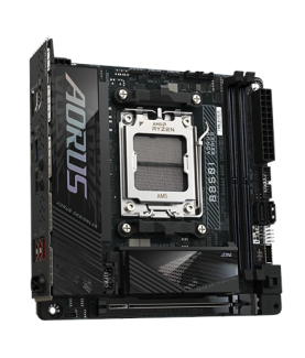 Gigabyte B850I AORUS PRO | Processor family AMD | Processor socket AM5 | DDR5 | Supported hard disk drive interfaces SATA, M.2 