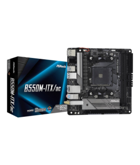 ASRock B550M-ITX/AC | Processor family AMD | Processor socket AM4 | DDR4 | Supported hard disk drive interfaces SATA, M.2 | Num