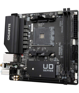 Gigabyte | A520I AC | Processor family AMD | Processor socket AM4 | DDR4 DIMM | Memory slots 2 | Number of SATA connectors 4 | 